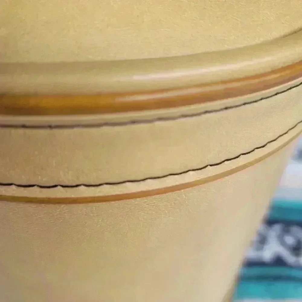George Briard Mid Century Beige Vinyls Padded Ive Bucket Vintage Made In USA